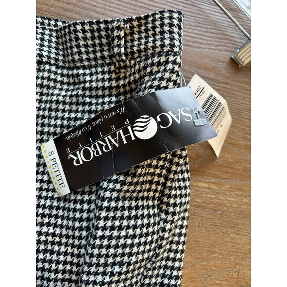 Deadstock Vintage 90s Wool Houndstooth Pleated Pants Rockabilly - Picture 10 of 10